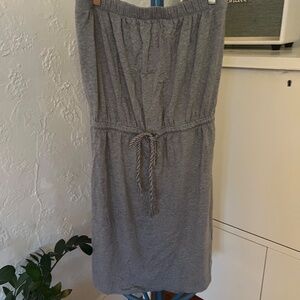 Grey Strapless Dress